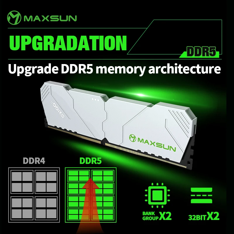 Ddr5 16Gb 6000Mhz - MAXSUN Heatsink Memoria RAM DDR5 6000mhz