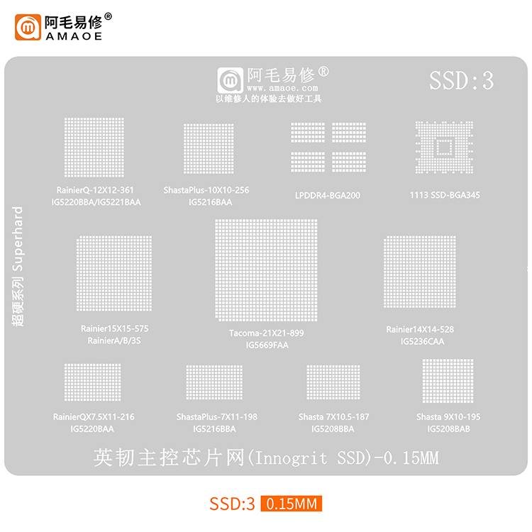 BGA Reballing Stencil for SSD  - Ddr5 Kit 评论和价格
