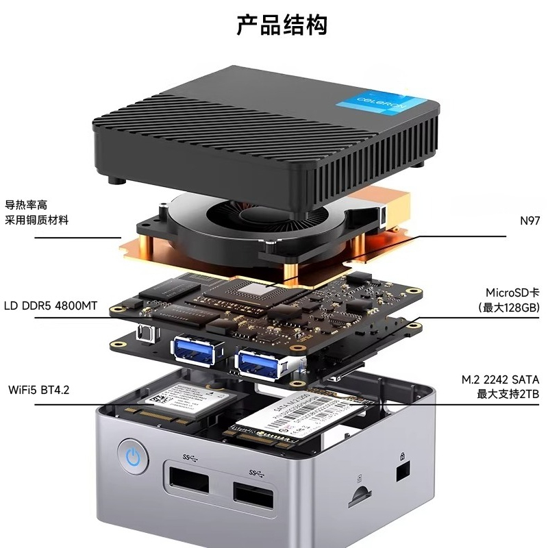 G5 Alder Lake N97 MINI PC Wind - Ddr5 4800Mhz 评论和价格