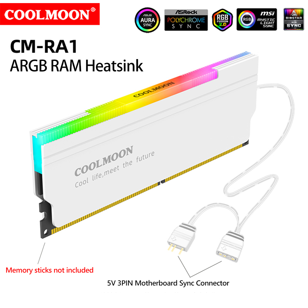 COOLMOON 5V-3PIN ARGB RAM Heat - Ddr5 Rgb Ram 评论和价格