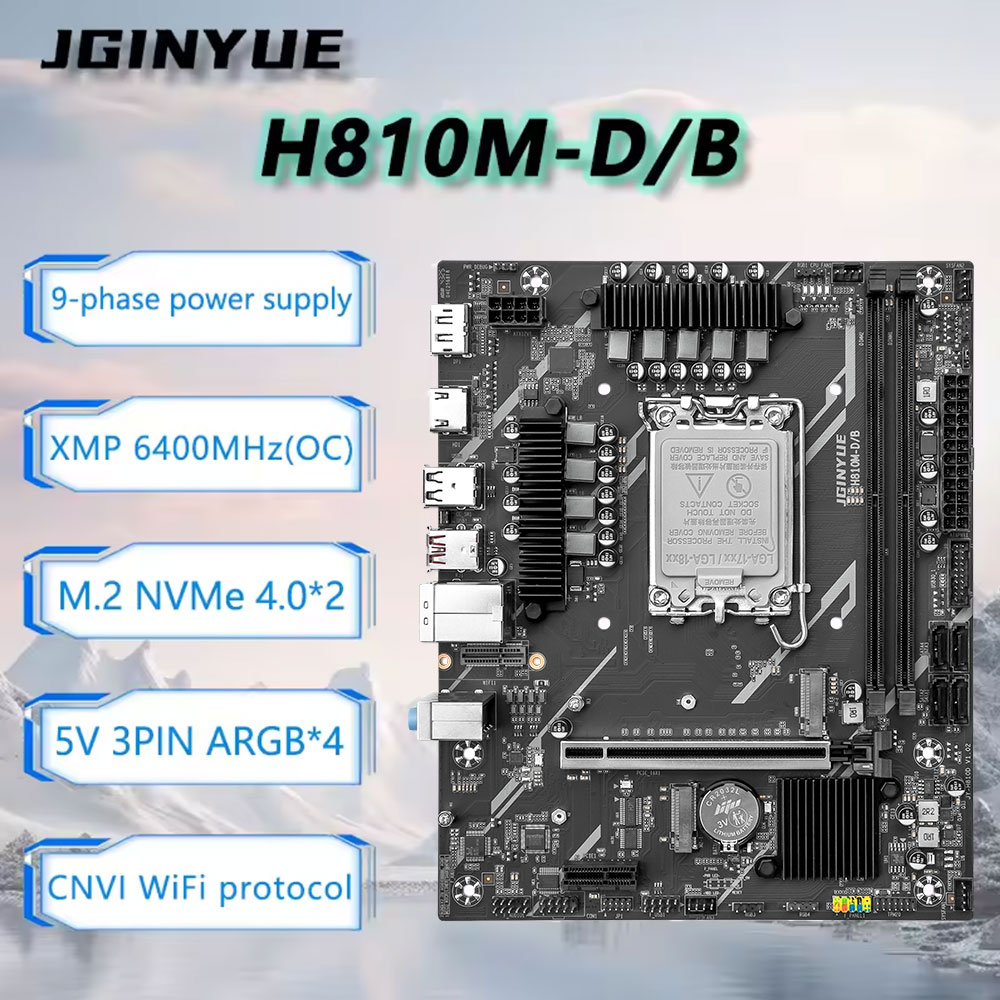 JGINYUE H810 Motherboard Intel - Ddr5 64Gb 评论和价格