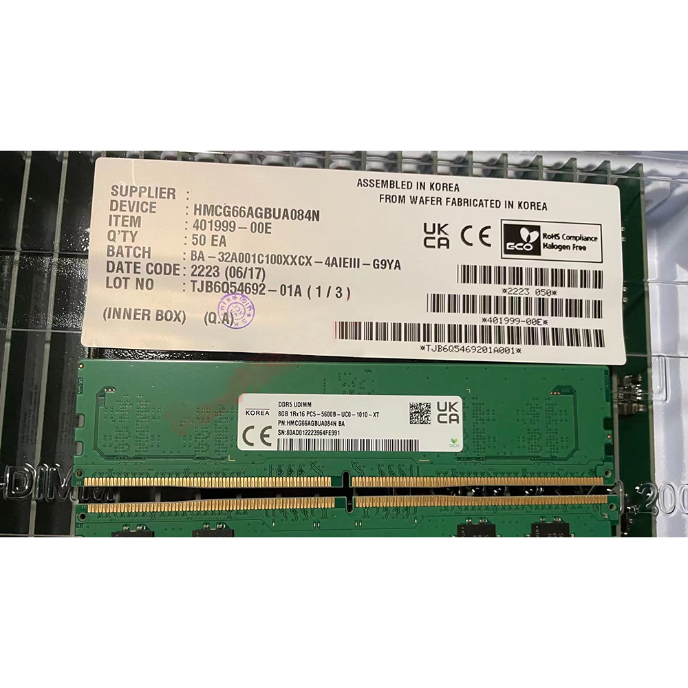 1 pcs HMCG66AGBUA084N  RAM 8GB - Ddr5 8Gb 评论和价格