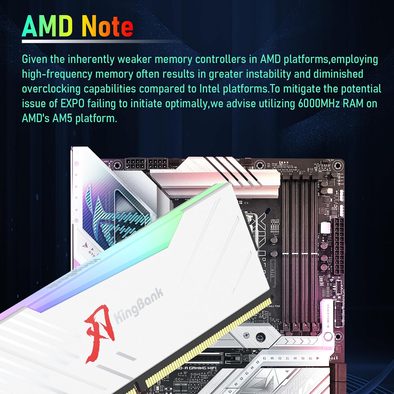KINGBANK KRRW DDR5 RGB RAM 16G - Ddr5 16Gb 6000Mhz 评论和价格