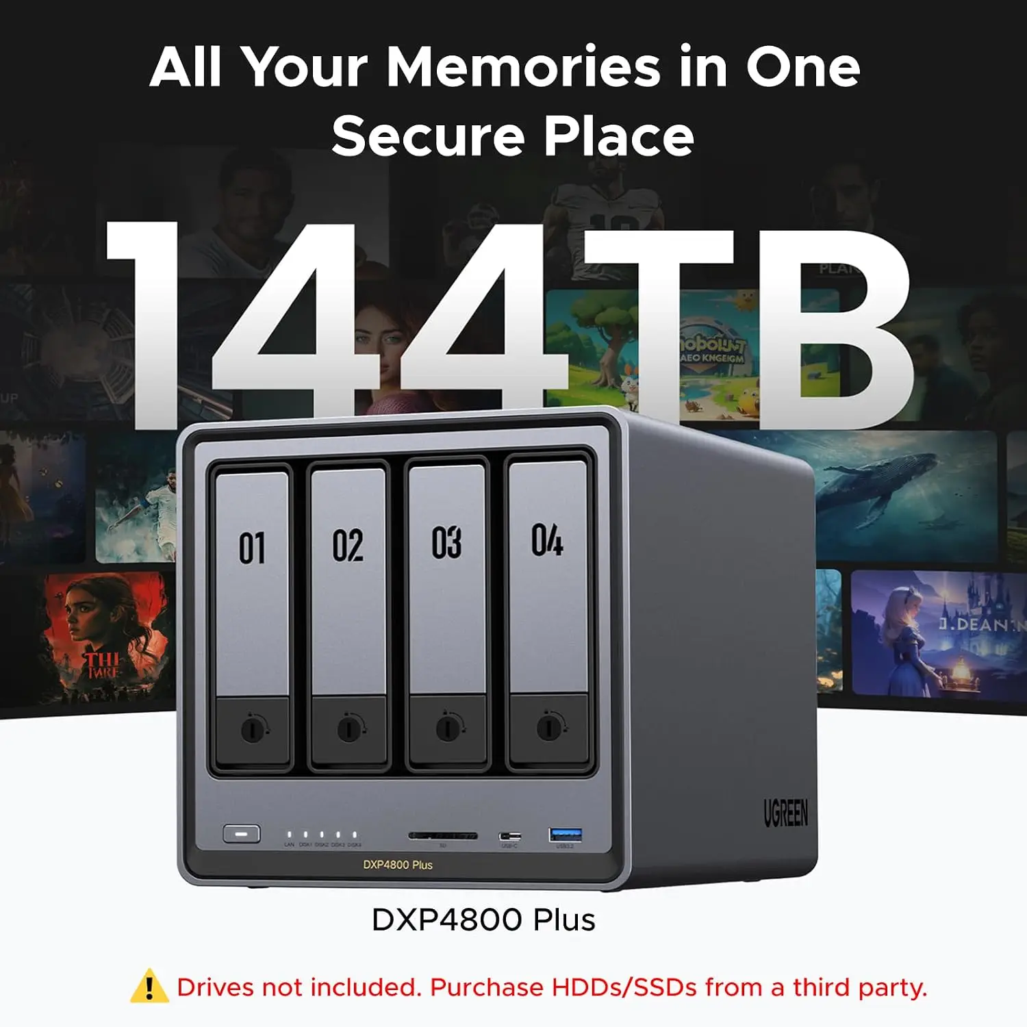 UGREEN NAS DXP4800 Plus 4-Bay  - Ddr5 8Gb 评论和价格