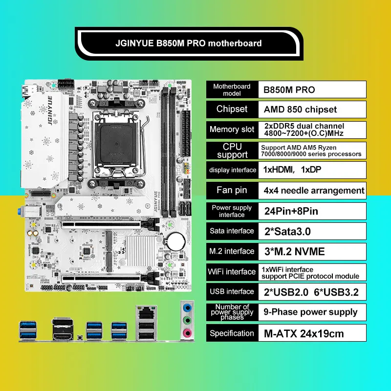 JGINYUE B850M Pro Motherboard  - Ddr5 16Gb 6000Mhz 评论和价格