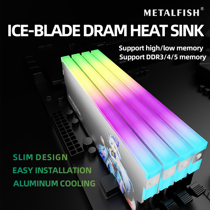 METALFISH DRAM Heatsink 5V-3PI - Ddr5 Rgb Ram 评论和价格